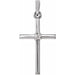 Ladies Natural Diamond Cross Pendant (I1, G-H) — Sterling Silver