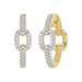 Elegant 10K Yellow Gold Fashion Hoop Earrings Featuring 0.15Ct Round Diamonds With Brilliant Sparkle And Timeless Design.