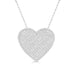 LADIES PENDANT 0.50CT ROUND DIAMOND /BAGUETTE 10K WHITE GOLD
