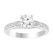 LADIES SEMI MOUNT BRIDAL SET 0.33CT ROUND DIAMOND 14K WHITE GOLD (CENTER STONE 1.00CT ROUND DIAMOND)