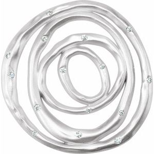 Ladies Natural Diamond Pendant (I2, G-H) — Sterling Silver