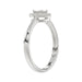 Ladies 0.10Ct Round Diamond Sterling Silver Ladies Ring White Heart Shape Cluster Halo Engagement Promise Ring For Her