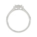 Ladies 0.10Ct Round Diamond Sterling Silver Ladies Ring White Heart Shape Cluster Halo Engagement Promise Ring For Her