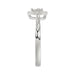 Ladies 0.10Ct Round Diamond Sterling Silver Ladies Ring White Heart Shape Cluster Halo Engagement Promise Ring For Her
