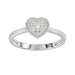 Ladies 0.10Ct Round Diamond Sterling Silver Ladies Ring White Heart Shape Cluster Halo Engagement Promise Ring For Her
