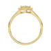 10K Yellow Gold Heart Diamond Ring For Women 0.10Ct Round Diamond Heart Ring