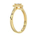 10K Yellow Gold Heart Diamond Ring For Women 0.10Ct Round Diamond Heart Ring