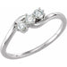 Ladies Natural Diamond Three-Stone Ring (I1, G-H) — 14K White Gold