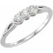 Ladies Natural Diamond Three-Stone Ring (I1, G-H) — Platinum