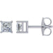 Ladies Natural Diamond Earrings (Si2-Si3, G-H) — Platinum