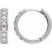 Ladies Natural Diamond Hinged 15.8 mm Hoop Earring (I1, H+) — 14K White Gold