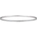 Ladies Natural Diamond Bangle Bracelet (I2, H+) — 14K White Gold