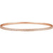 Ladies Natural Diamond Bangle Bracelet (I2, H+) — 14K Rose Gold