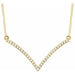 Ladies Natural Diamond V Necklace (I2, H+) — 14K Yellow Gold
