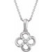 Ladies Natural Diamond Necklace (I2, H+) — Sterling Silver