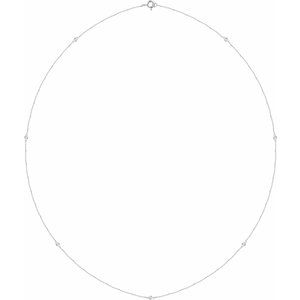 Ladies Natural Diamond 7-Station Necklace (I1, H+) — Sterling Silver