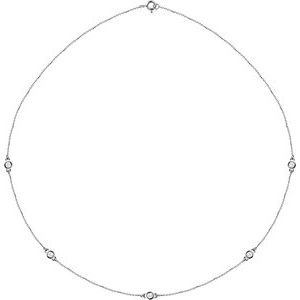 Lab-Grown Diamond Bezel-Set Station Necklace