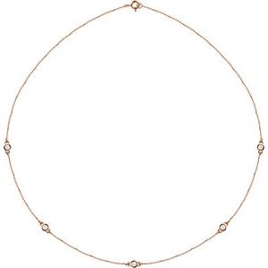 Lab-Grown Diamond Bezel-Set Station Necklace