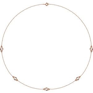 Lab-Grown Diamond Bezel-Set Station Necklace
