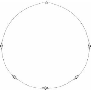 Lab-Grown Diamond Bezel-Set Station Necklace