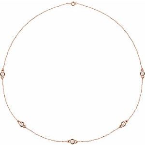 Lab-Grown Diamond Bezel-Set Station Necklace