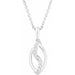 Ladies Natural Diamond Necklace (I2, H+) — Sterling Silver