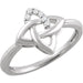 Ladies Natural Diamond Ring (I2, H+) — Sterling Silver
