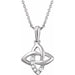 Ladies Natural Diamond Necklace (I2, H+) — Sterling Silver