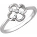 Ladies Natural Diamond Ring (I2, H+) — Sterling Silver
