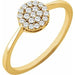 Ladies Natural Diamond Cluster Ring (I1, H+) — 14K Yellow Gold