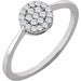Ladies Natural Diamond Cluster Ring (I1, H+) — 14K White Gold