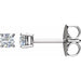 Ladies Natural Diamond Stud Earrings — 14K White Gold