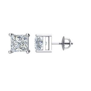Ladies Natural Diamond Stud Earring (Si2-Si3, G-H) — Platinum