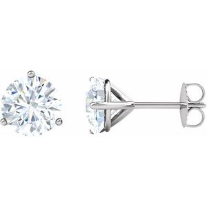 Lab-Grown Diamond Round 3-Prong Cocktail-Style Stud Earrings