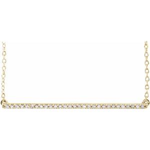 Lab-Grown Diamond Accented Bar Necklace