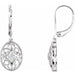 Ladies Natural Diamond Earrings — Sterling Silver