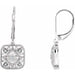 Ladies Natural Diamond Filigree Earrings — Sterling Silver