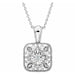 Ladies Natural Diamond Filigree Necklace (I2, H+) — Sterling Silver