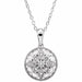 Ladies Natural Diamond Necklace (I2, H+) — Sterling Silver