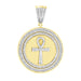 MEN'S PENDANT 0.75CT ROUND DIAMOND 10K YELLOW GOLD