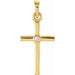 Ladies Natural Diamond Cross Pendant (I1, G-H) — 14K Yellow Gold