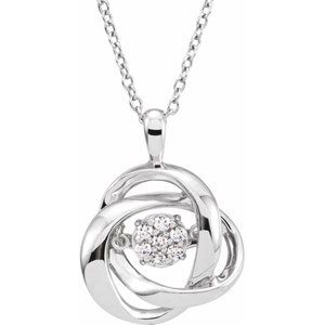 Ladies Natural Mystara Diamonds® Necklace (I2, H+) — Sterling Silver