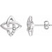 Ladies Natural Diamond Earrings — Sterling Silver