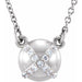 Ladies Natural Diamond "X" 16 1/ Necklace (I1, G-H) — 14K White Gold