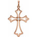 Ladies Natural Diamond Cross Pendant (I1, G-H) — 14K Rose Gold