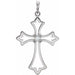 Ladies Natural Diamond Cross Pendant (I1, G-H) — Platinum