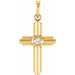 Ladies Natural Diamond Cross Pendant (I1, G-H) — 14K Yellow Gold