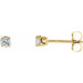 Ladies Natural Diamond Stud Earrings — 14K Yellow Gold