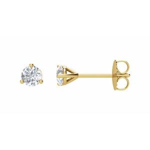 Ladies Natural Diamond Stud Earrings (I3, G-H) — 14K Yellow Gold