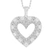 LADIES PENDANT WITH CHAIN 0.50CT ROUND DIAMOND 10K WHITE GOLD